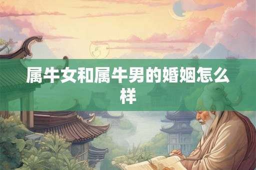 属牛女和属牛男的婚姻怎么样