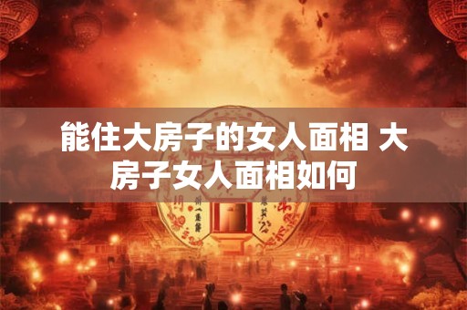 能住大房子的女人面相 大房子女人面相如何