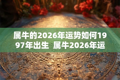 属牛的2026年运势如何1997年出生  属牛2026年运势及运程
