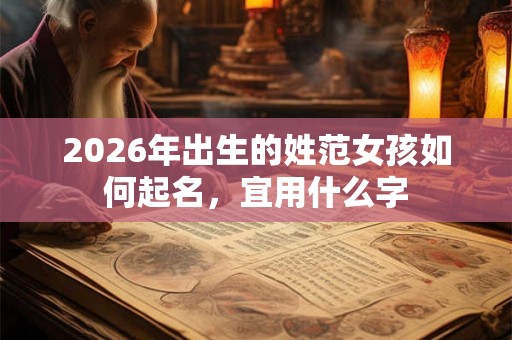 2026年出生的姓范女孩如何起名，宜用什么字
