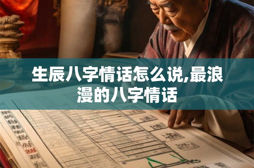 生辰八字情话怎么说,最浪漫的八字情话