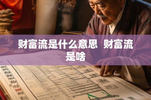 财富流是什么意思  财富流是啥
