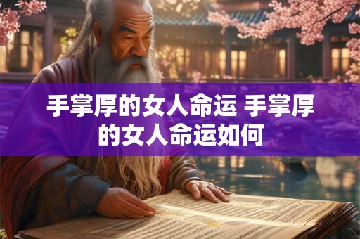 手掌厚的女人命运 手掌厚的女人命运如何 手掌厚的女人命运 手掌厚的女人命运如何