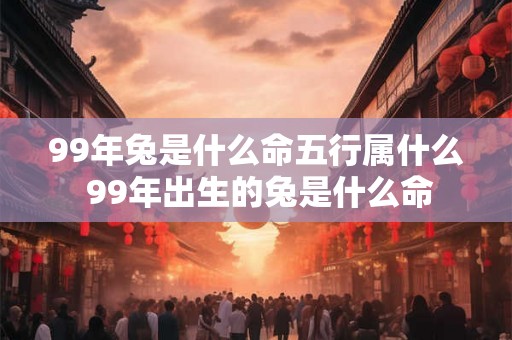 99年兔是什么命五行属什么 99年出生的兔是什么命