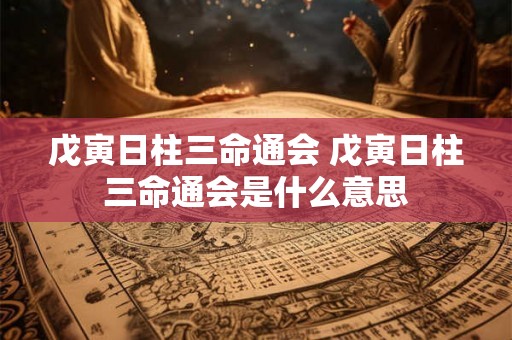 戊寅日柱三命通会 戊寅日柱三命通会是什么意思