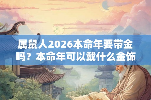属鼠人2026本命年要带金吗？本命年可以戴什么金饰？