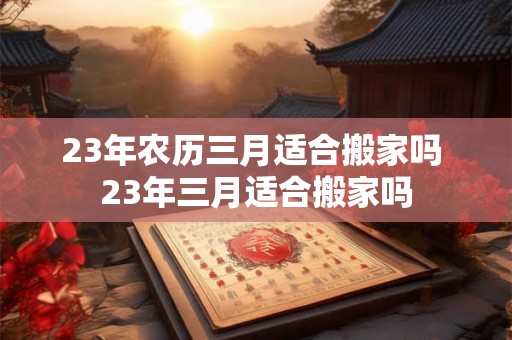 23年农历三月适合搬家吗 23年三月适合搬家吗 23年农历三月适合搬家吗 23年三月适合搬家吗