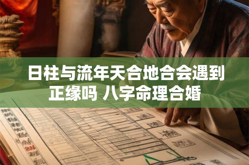 日柱与流年天合地合会遇到正缘吗 八字命理合婚