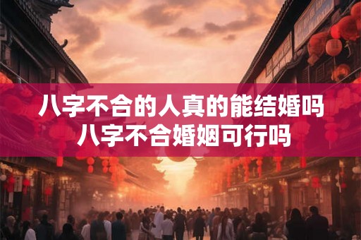 八字不合的人真的能结婚吗 八字不合婚姻可行吗
