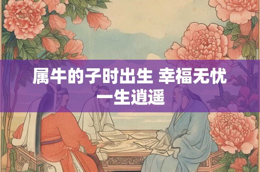 属牛的子时出生 幸福无忧一生逍遥