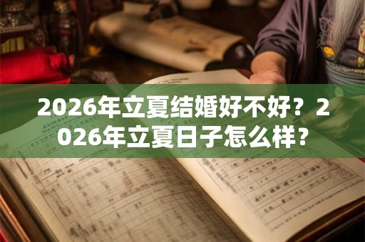 2026年立夏结婚好不好?2026年立夏日子怎么样? 2026年立夏结婚好不好?2026年立夏日子怎么样?