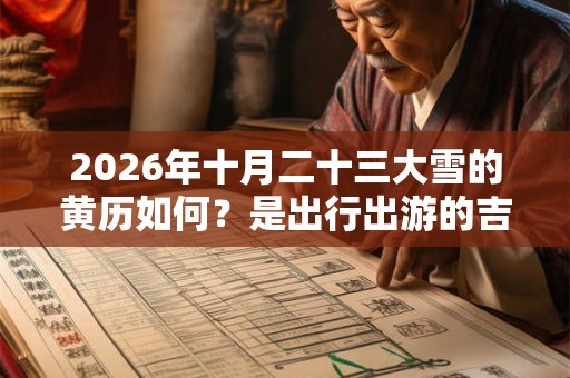 2026年十月二十三大雪的黄历如何？是出行出游的吉日吗？