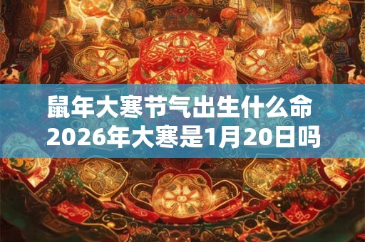 鼠年大寒节气出生什么命 2026年大寒是1月20日吗