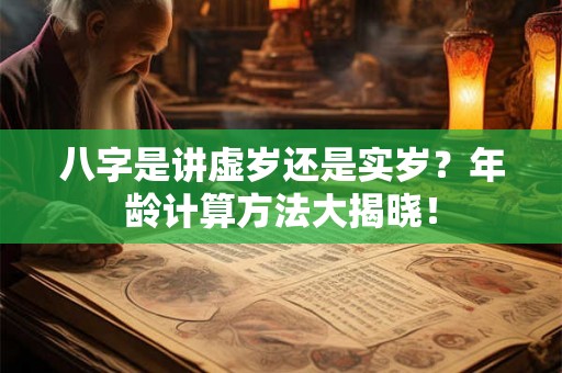 八字是讲虚岁还是实岁？年龄计算方法大揭晓！