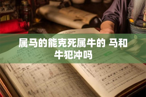 属马的能克死属牛的 马和牛犯冲吗