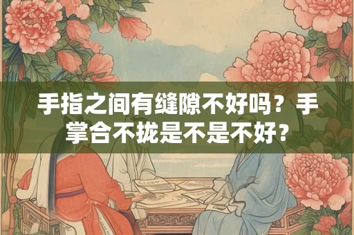 手指之间有缝隙不好吗？手掌合不拢是不是不好？