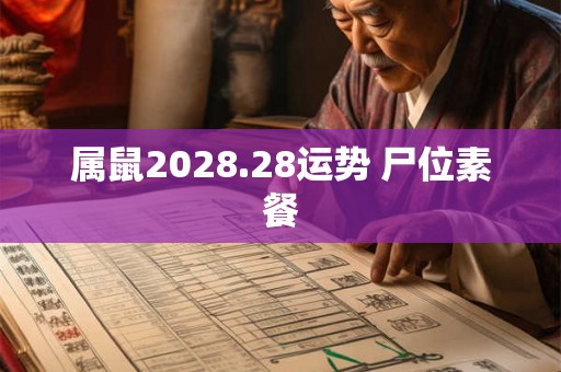 属鼠2028.28运势 尸位素餐