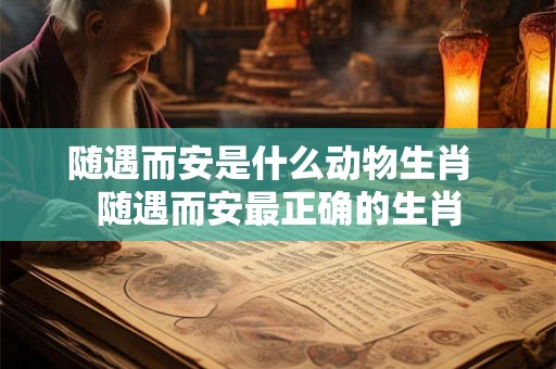 随遇而安是什么动物生肖  随遇而安最正确的生肖