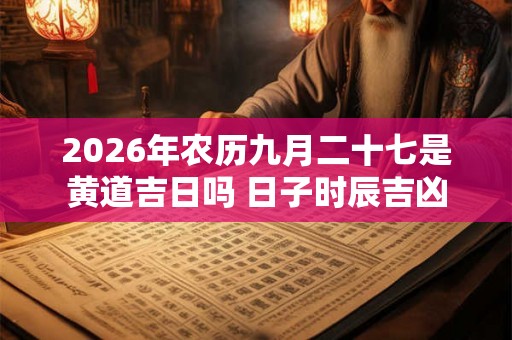 2026年农历九月二十七是黄道吉日吗 日子时辰吉凶 2026年农历九月二十七是黄道吉日吗 日子时辰吉凶