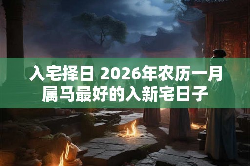 入宅择日 2026年农历一月属马最好的入新宅日子