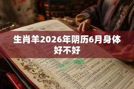 生肖羊2026年阴历6月身体好不好