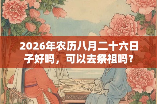 2026年农历八月二十六日子好吗，可以去祭祖吗？