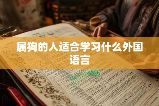 属狗的人适合学习什么外国语言
