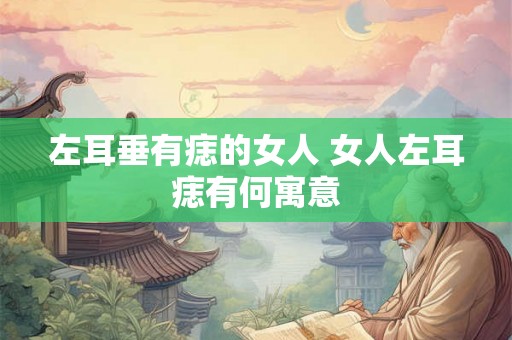左耳垂有痣的女人 女人左耳痣有何寓意