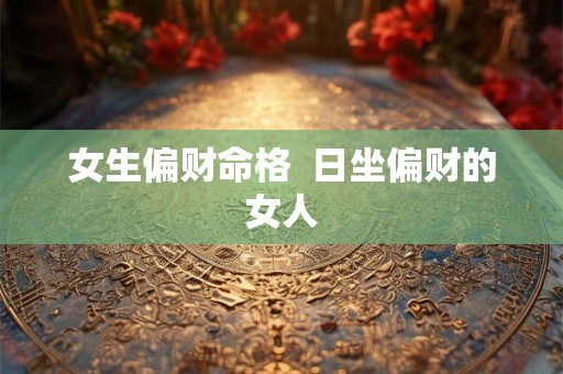 女生偏财命格  日坐偏财的女人
