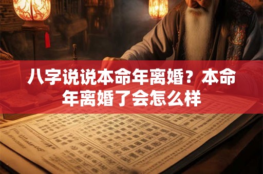 八字说说本命年离婚？本命年离婚了会怎么样