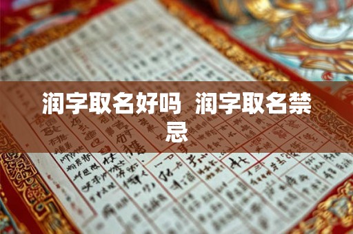 润字取名好吗  润字取名禁忌