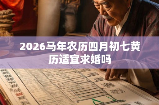 2026马年农历四月初七黄历适宜求婚吗