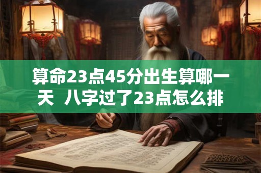 算命23点45分出生算哪一天  八字过了23点怎么排