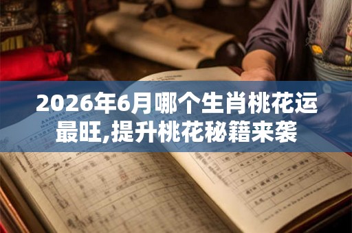 2026年6月哪个生肖桃花运最旺,提升桃花秘籍来袭