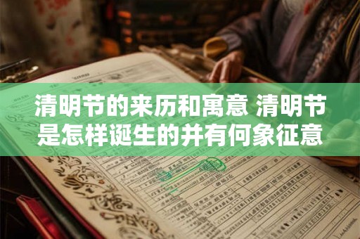 清明节的来历和寓意 清明节是怎样诞生的并有何象征意义