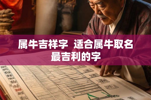 属牛吉祥字  适合属牛取名最吉利的字