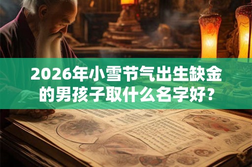 2026年小雪节气出生缺金的男孩子取什么名字好？
