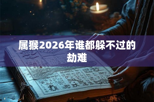 属猴2026年谁都躲不过的劫难