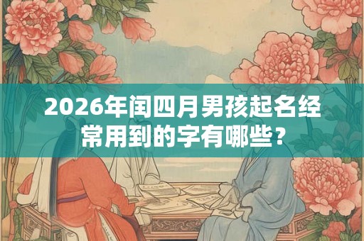 2026年闰四月男孩起名经常用到的字有哪些? 2026年闰四月男孩起名经常用到的字有哪些?