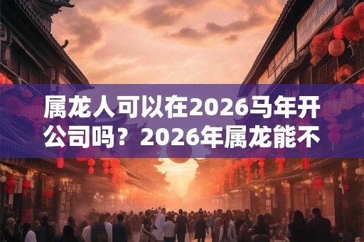 属龙人可以在2026马年开公司吗？2026年属龙能不能开店？
