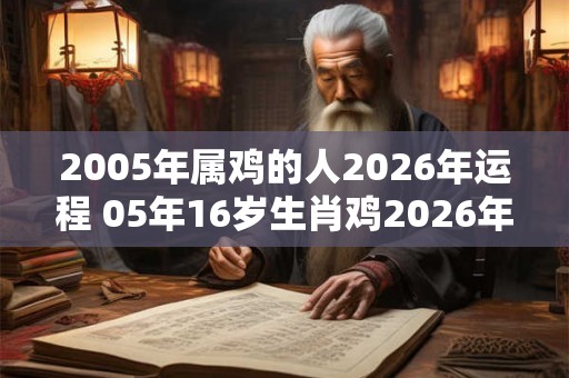 2005年属鸡的人2026年运程 05年16岁生肖鸡2026年运势 2005年属鸡的人2026年运程 05年16岁生肖鸡2026年运势