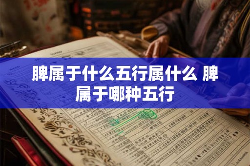 脾属于什么五行属什么 脾属于哪种五行