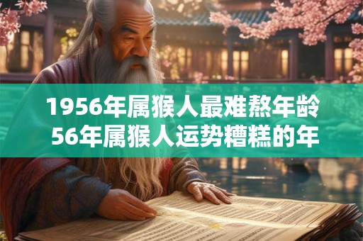 1956年属猴人最难熬年龄 56年属猴人运势糟糕的年份