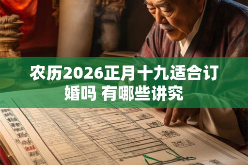 农历2026正月十九适合订婚吗 有哪些讲究