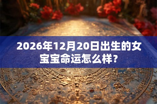 2026年12月20日出生的女宝宝命运怎么样？