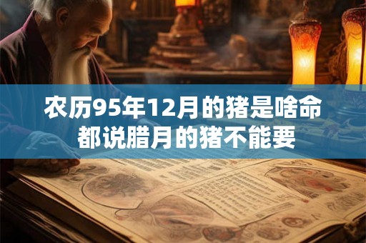 农历95年12月的猪是啥命 都说腊月的猪不能要