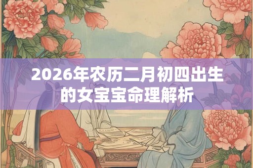 2026年农历二月初四出生的女宝宝命理解析
