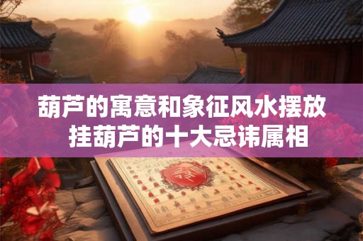 葫芦的寓意和象征风水摆放 挂葫芦的十大忌讳属相 葫芦的寓意和象征风水摆放 挂葫芦的十大忌讳属相