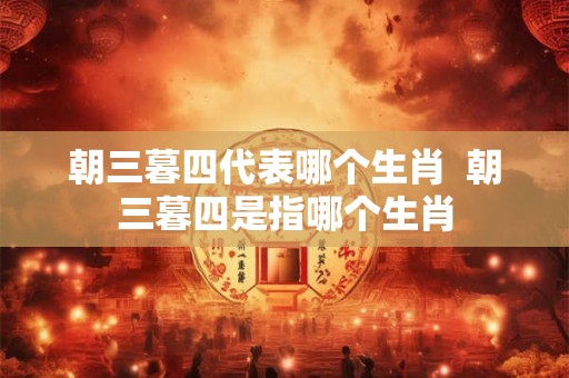 朝三暮四代表哪个生肖  朝三暮四是指哪个生肖