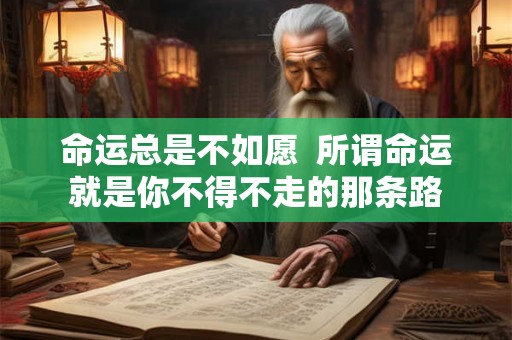 命运总是不如愿  所谓命运就是你不得不走的那条路